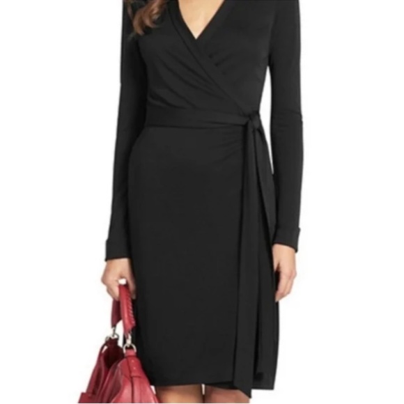 The Limited Black Long Sleeve Wrap Dress Size XS - Picture 2 of 8